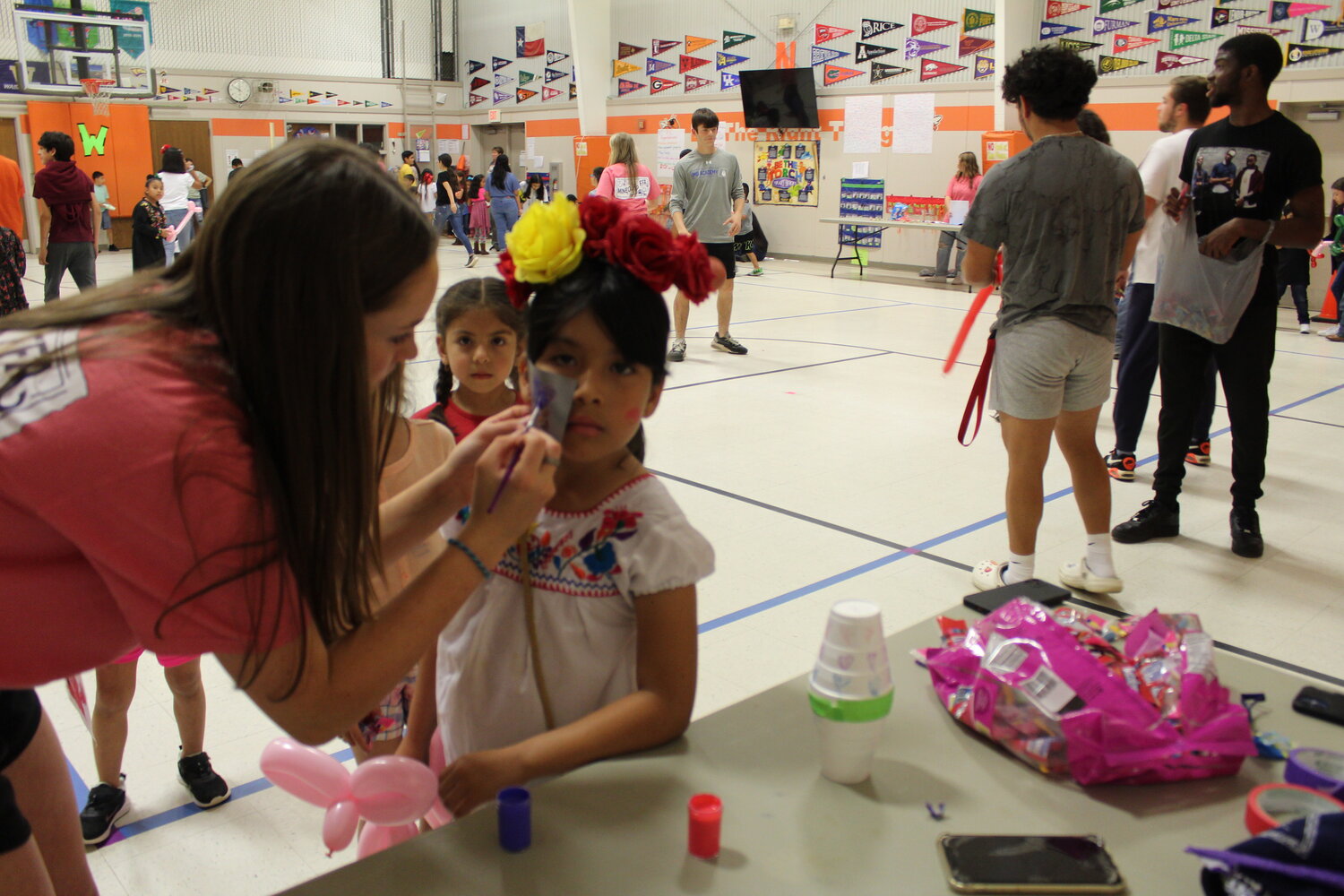 Face painting was among the activities for the Mineola ISD Cinco de Mayo event.